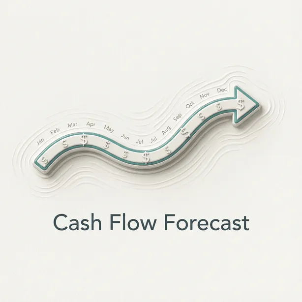 12-month cash flow forecast visualization