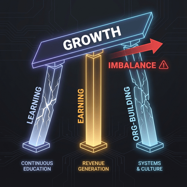 Visualizing the LEO Balance: A tripod supporting Growth