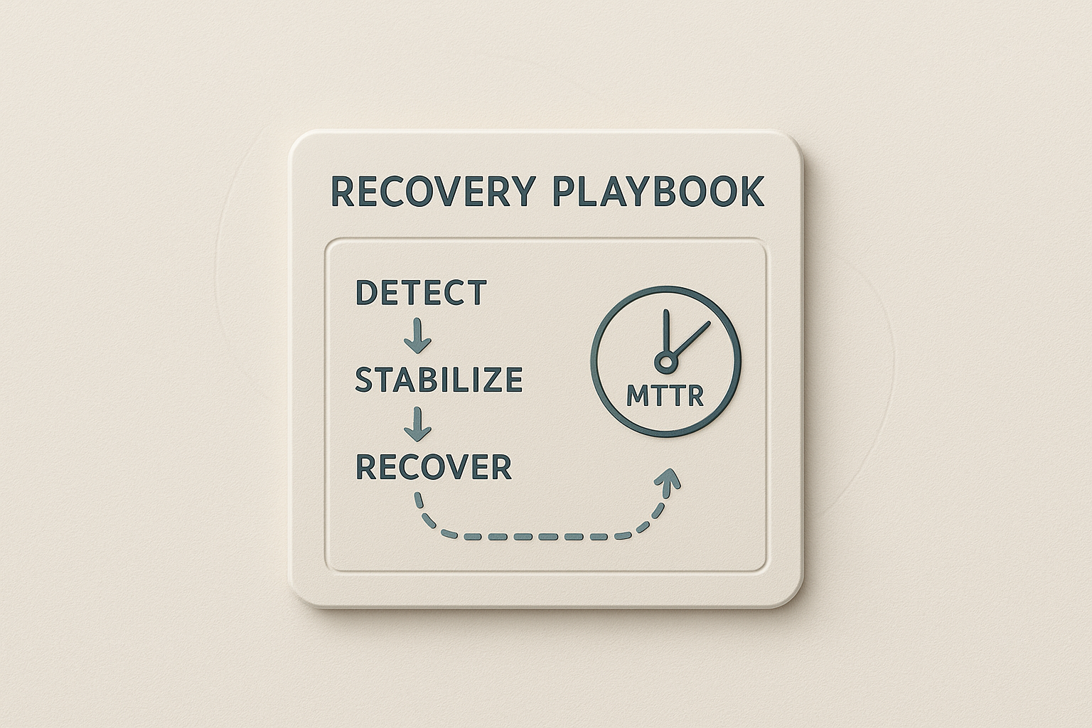 Bounce-Back-Playbook: Erkennen → Stabilisieren → Wiederherstellen mit MTTR-Timer