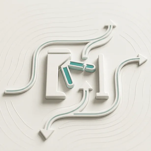 Conceptual illustration of broken turnstile metaphor showing bypass routes