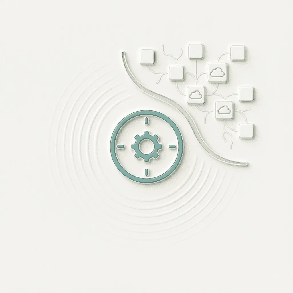 Illustration of tool debt showing timesheet as an isolated orphan system among many tools